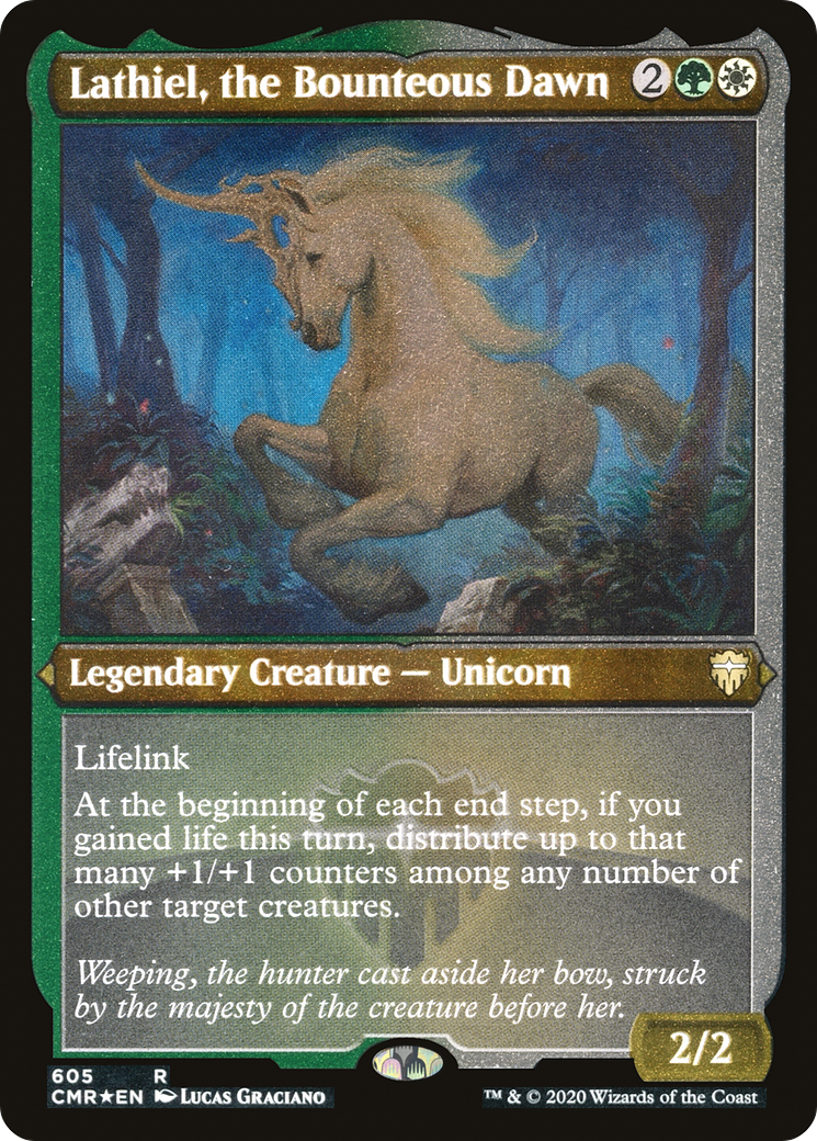 Lathiel, the Bounteous Dawn (Etched) [Commander Legends]-1