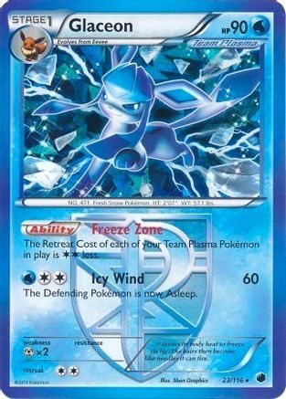 Glaceon (23/116) (Theme Deck Exclusive) [Black & White: Plasma Freeze]-1