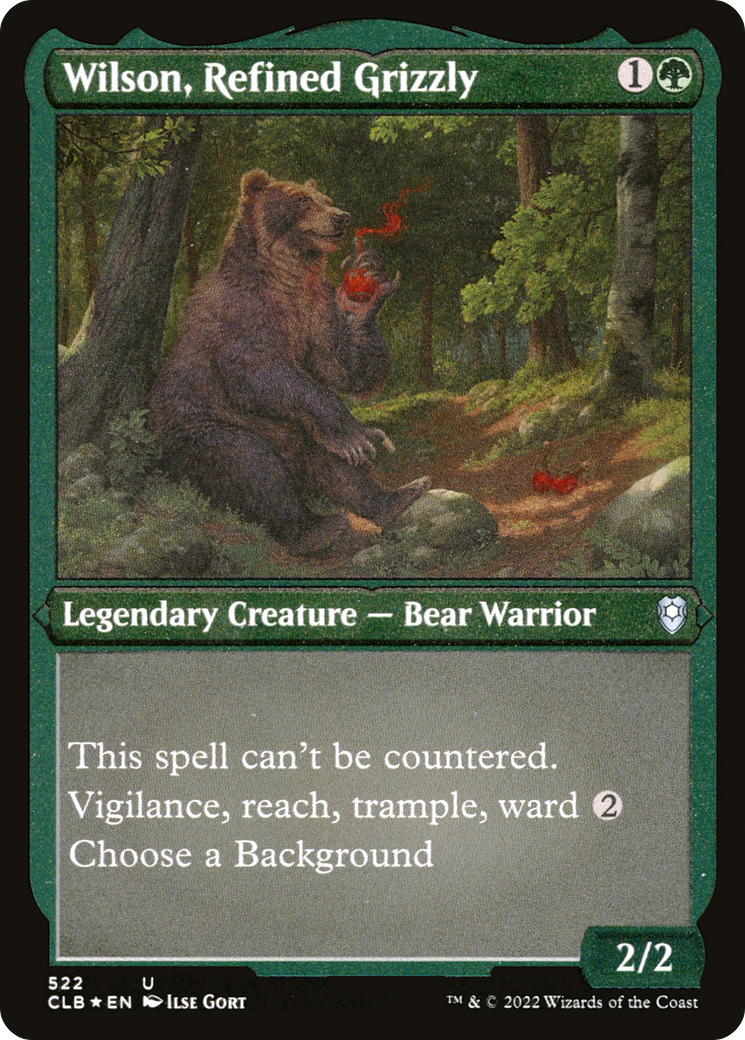 Wilson, Refined Grizzly (Foil Etched) (CLB-522) - Commander Legends: Battle for Baldur's Gate Foil-1