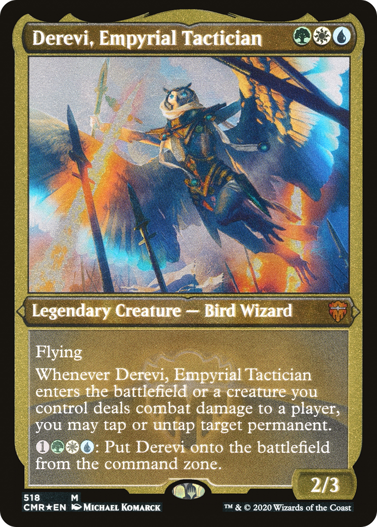 Derevi, Empyrial Tactician (Etched) [Commander Legends]-1