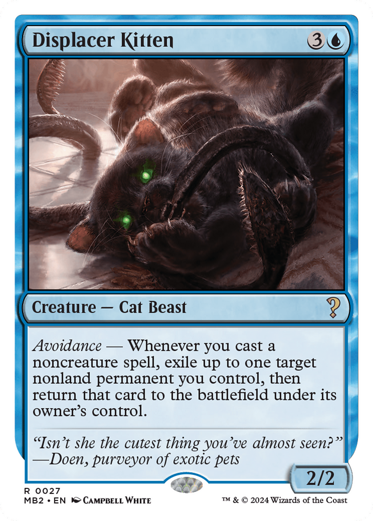 Displacer Kitten (White Border) [Mystery Booster 2]-1