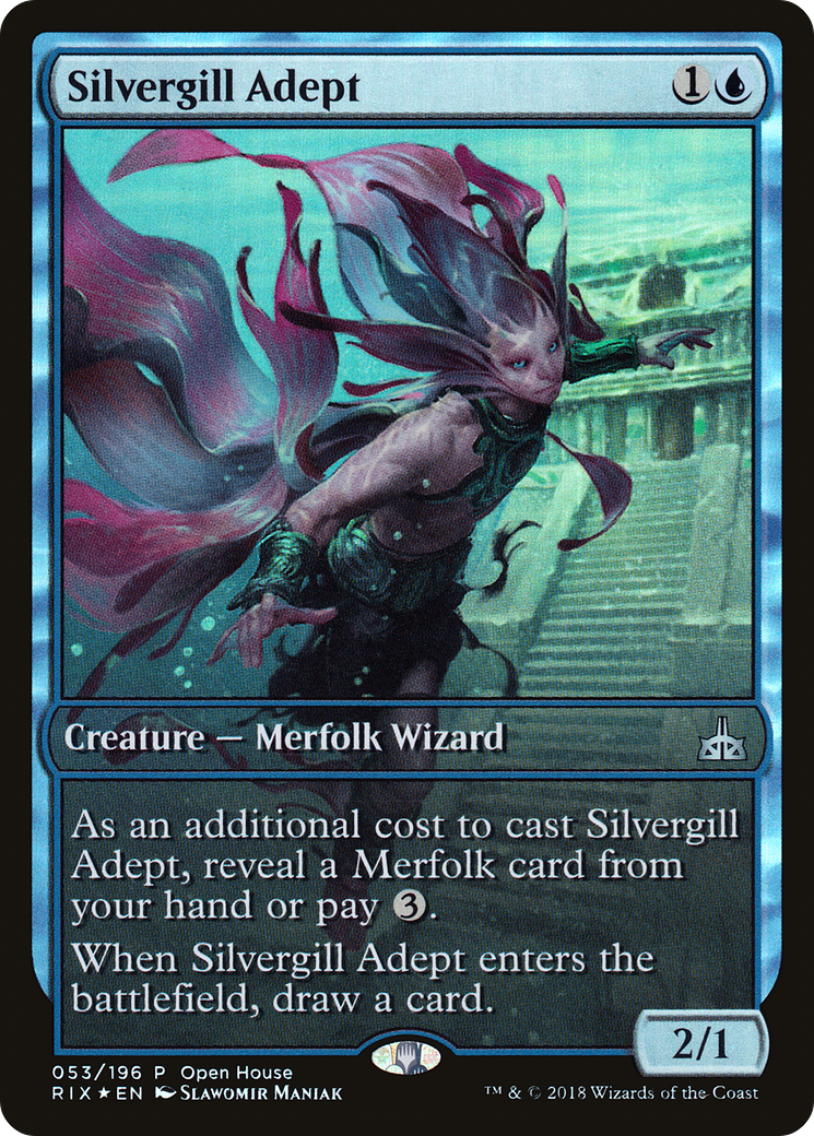Silvergill Adept (Open House) (Extended Art) [Rivals of Ixalan Promos]-1