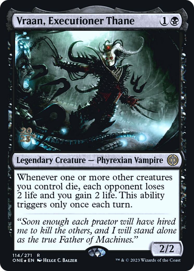 Vraan, Executioner Thane (PRE-114) - Phyrexia: All Will Be One Promos Foil-1