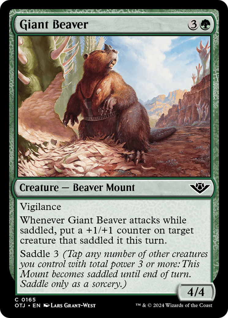 Giant Beaver [Outlaws of Thunder Junction]-1