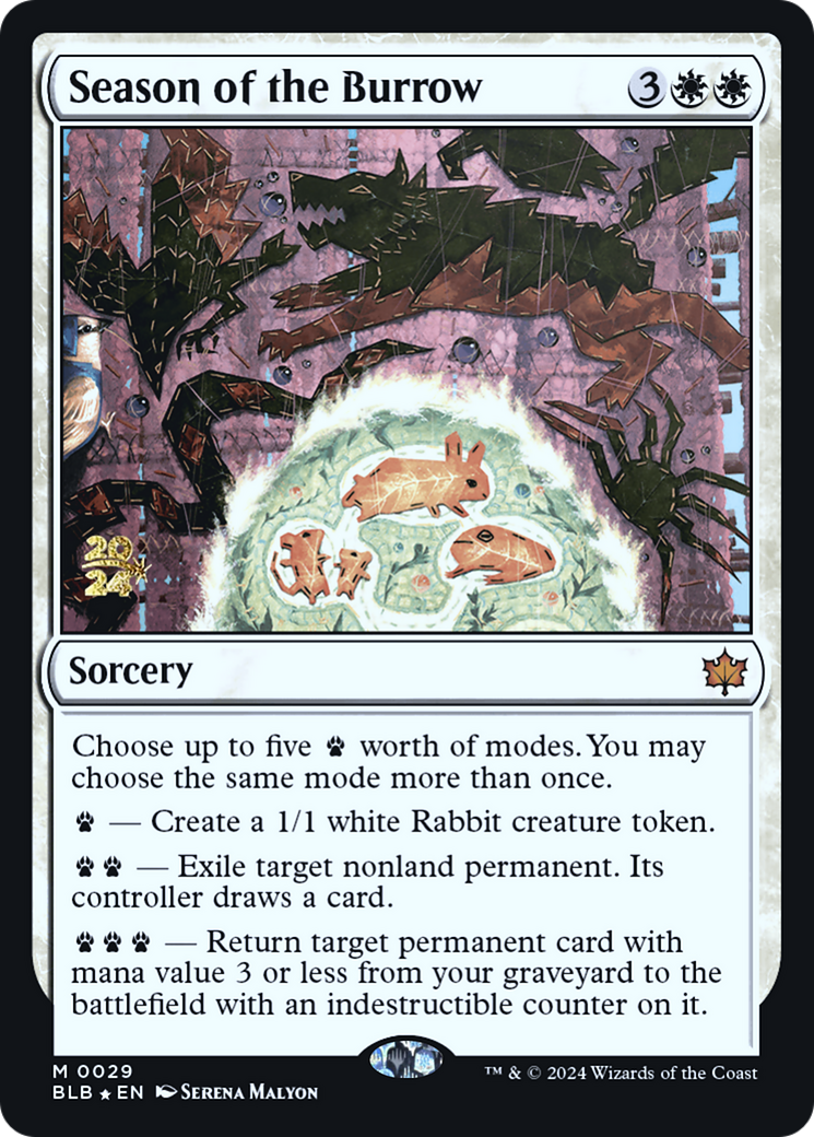 Season of the Burrow [Bloomburrow Prerelease Promos]-1