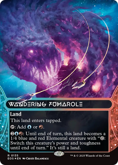 Wandering Fumarole (0135) (Borderless) (Galaxy Foil) [Edge of Eternities: Stellar Sights]-1
