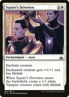 Squire's Devotion [Rivals of Ixalan]-1