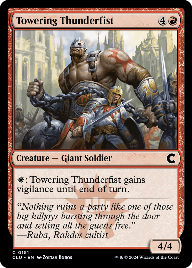 Towering Thunderfist [Ravnica: Clue Edition]-1