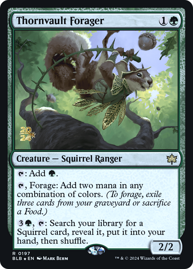 Thornvault Forager [Bloomburrow Prerelease Promos]-1