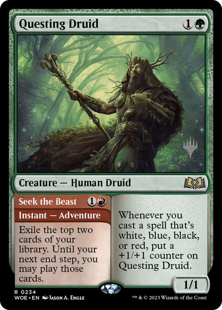 Questing Druid (Promo Pack) [Wilds of Eldraine Promos]-1