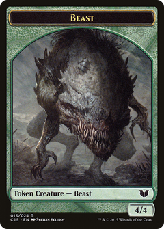 Beast // Snake (017) Double-Sided Token [Commander 2015 Tokens]-3