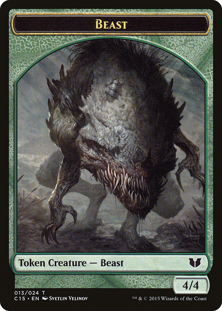 Beast // Snake (017) Double-Sided Token [Commander 2015 Tokens]-3
