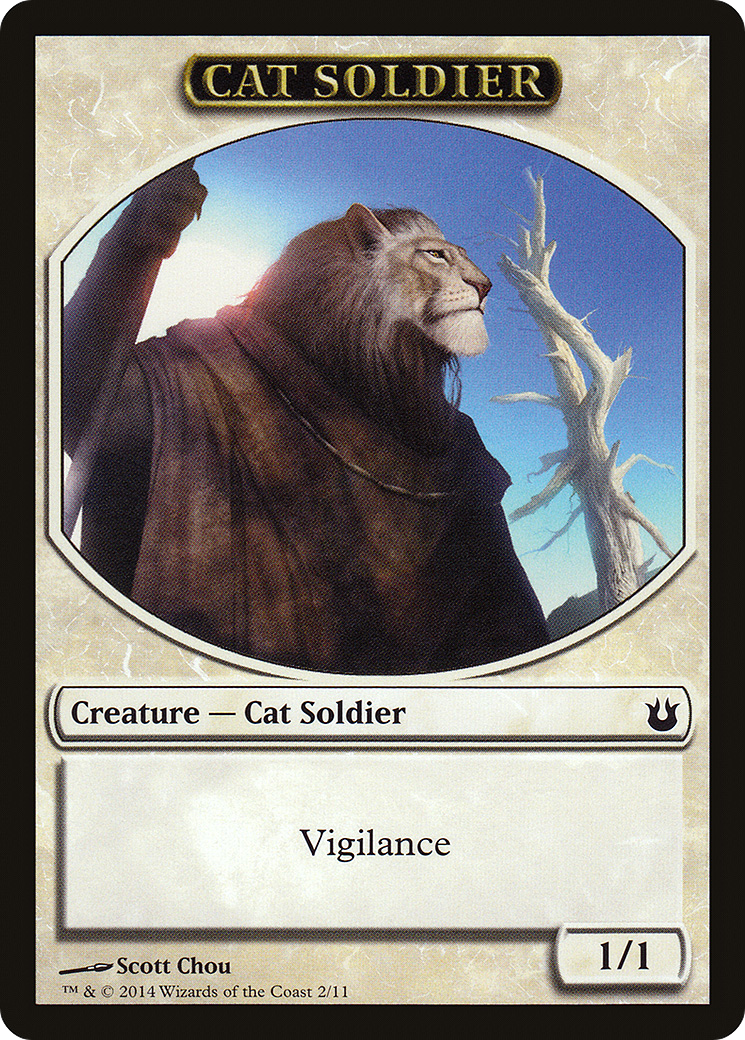 Cat Soldier Token [Born of the Gods Tokens]-1