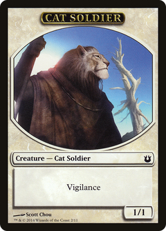 Cat Soldier Token [Born of the Gods Tokens]-1