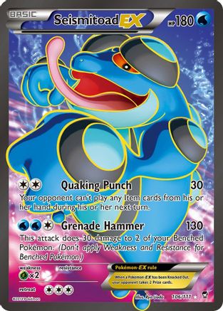 Seismitoad EX (106/111) [XY: Furious Fists]-1