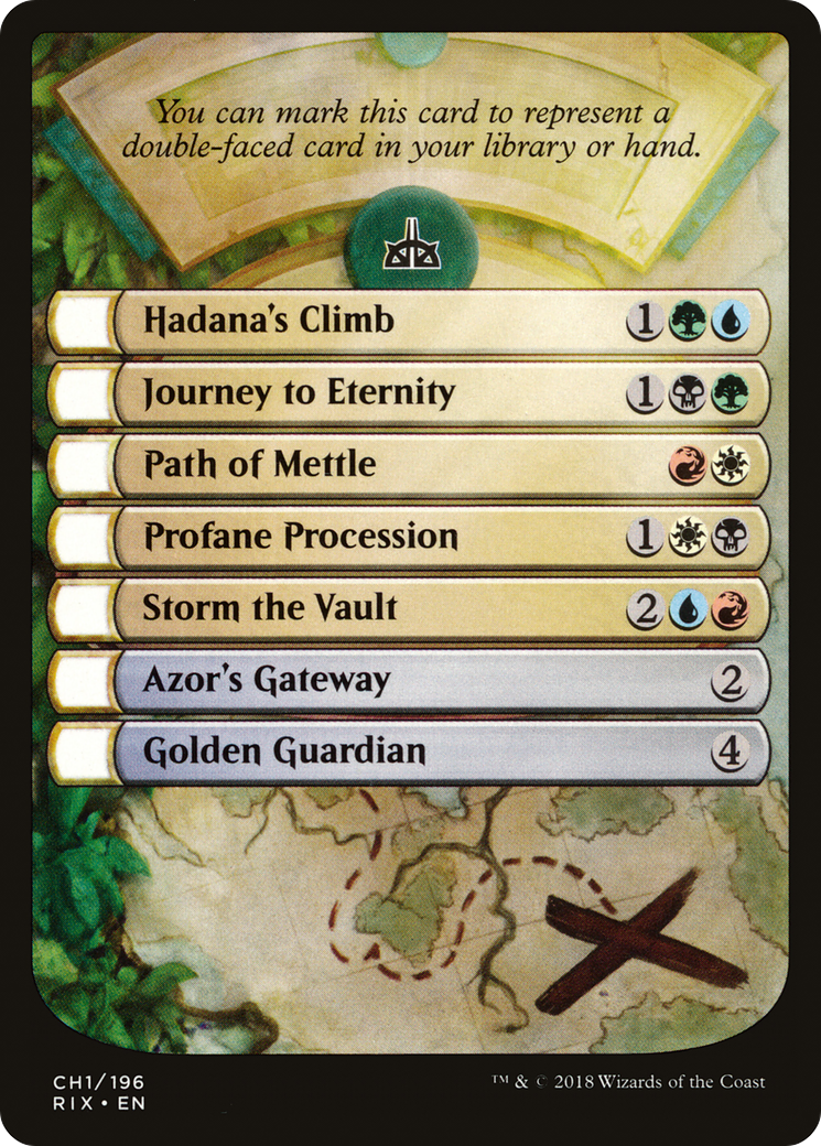 Rivals of Ixalan Checklist [Rivals of Ixalan Tokens]-1
