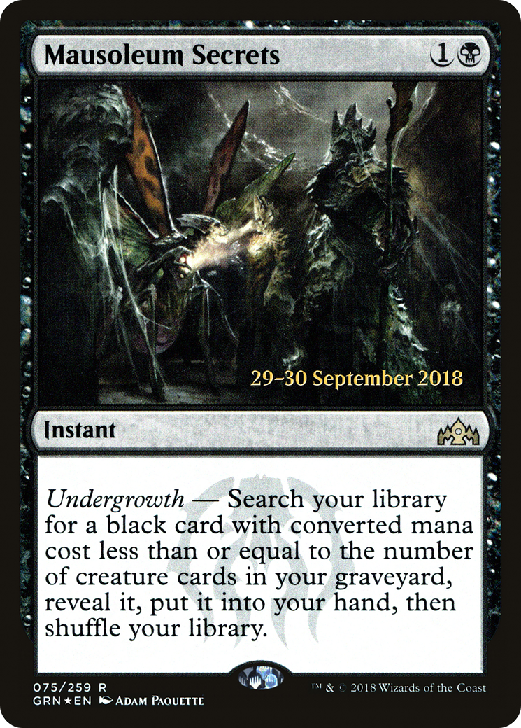 Mausoleum Secrets [Guilds of Ravnica Prerelease Promos]-1