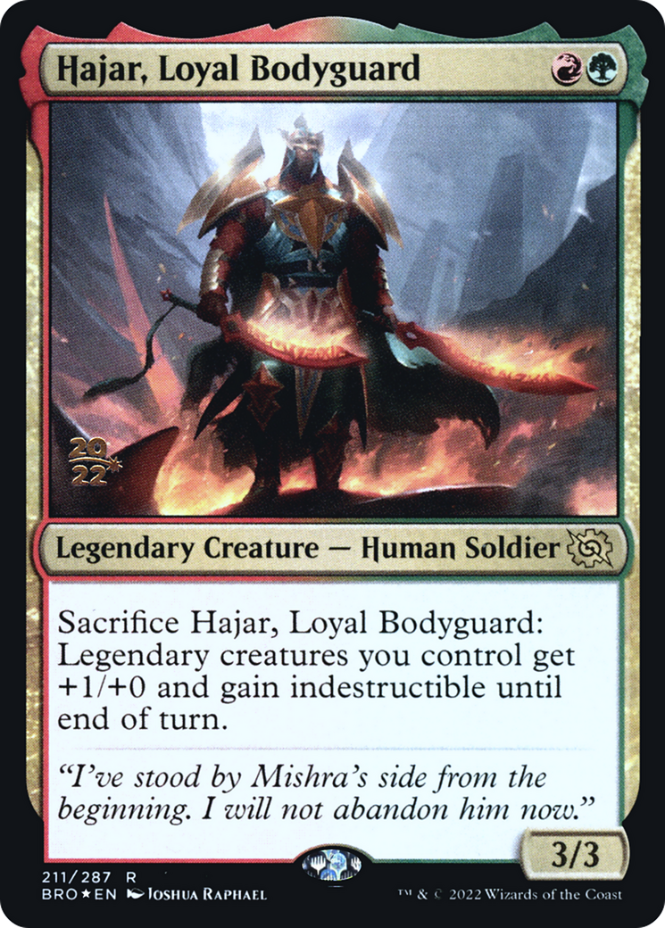 Hajar, Loyal Bodyguard [The Brothers' War Prerelease Promos]-1