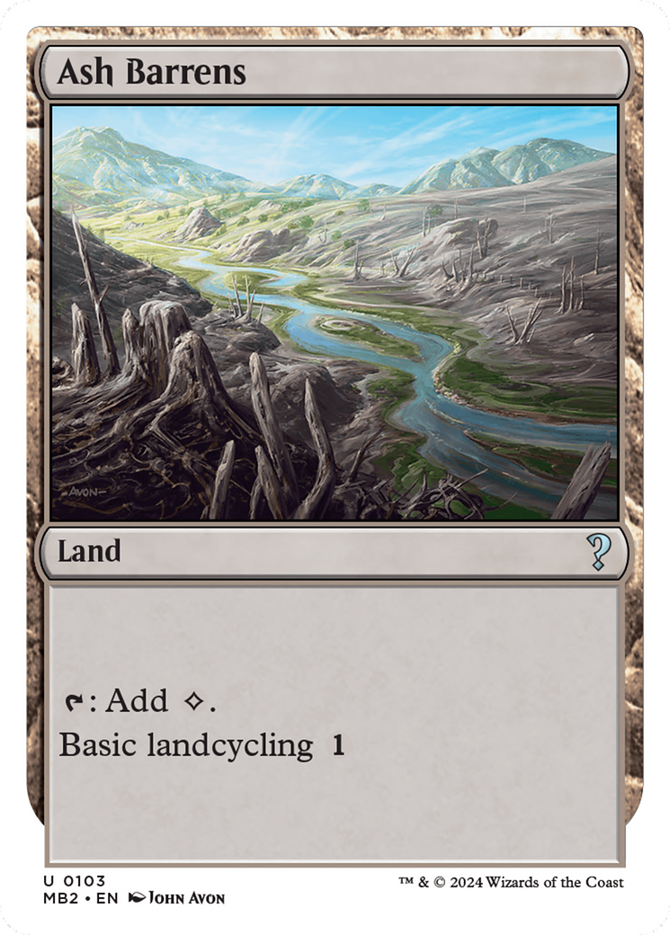 Ash Barrens (White Border) [Mystery Booster 2]-1