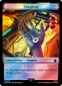 Dalek // Treasure (0062) Double-Sided Token (Surge Foil) [Doctor Who Tokens]-2
