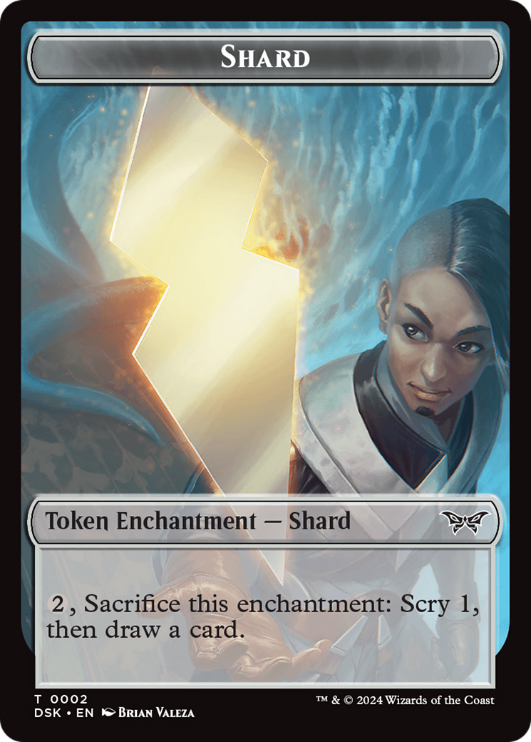 Glimmer // Shard Double-Sided Token [Duskmourn: House of Horror Tokens]-2