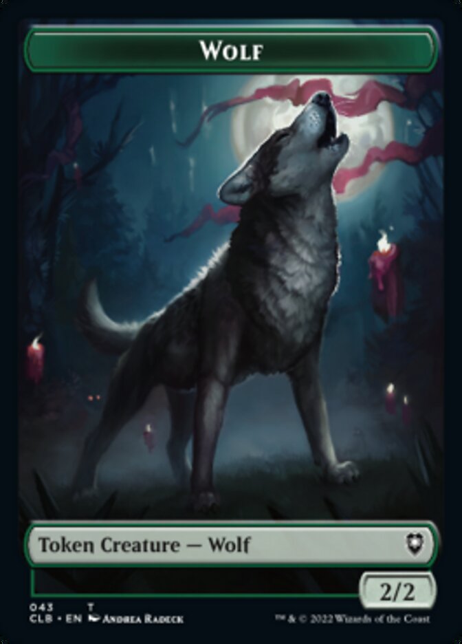 Wolf // Insect Double-Sided Token [Commander Legends: Battle for Baldur's Gate Tokens]-1