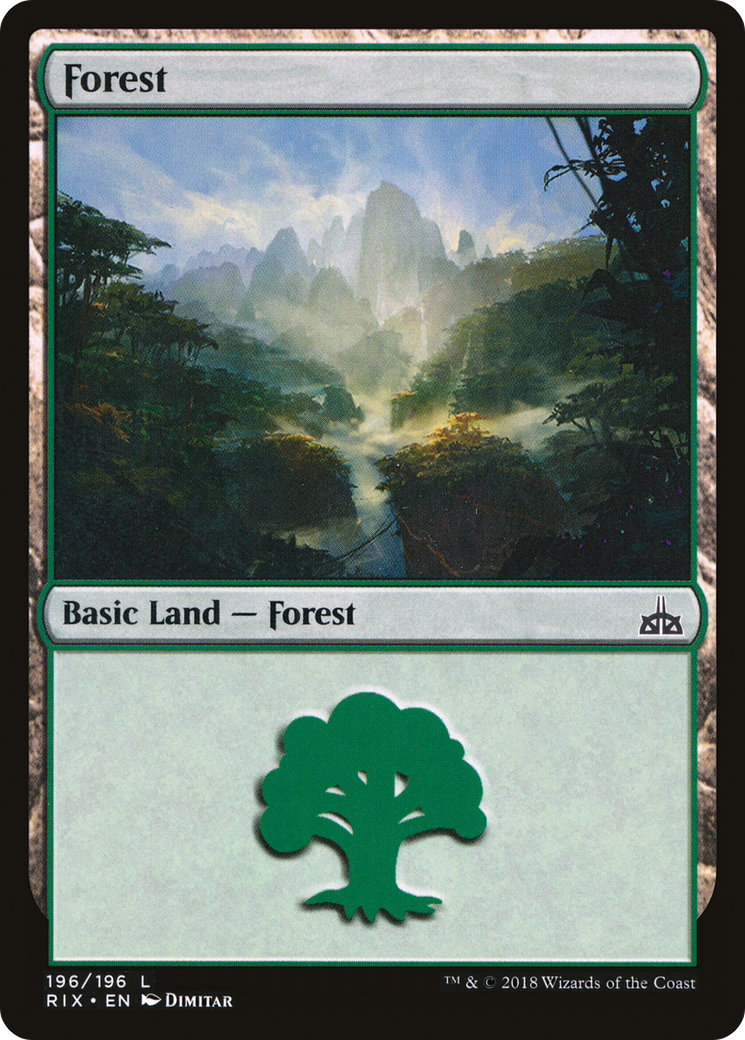 Forest (196) [Rivals of Ixalan]-1