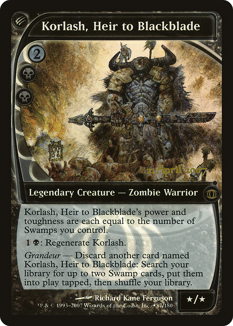 Korlash, Heir to Blackblade [Future Sight Promos]-1