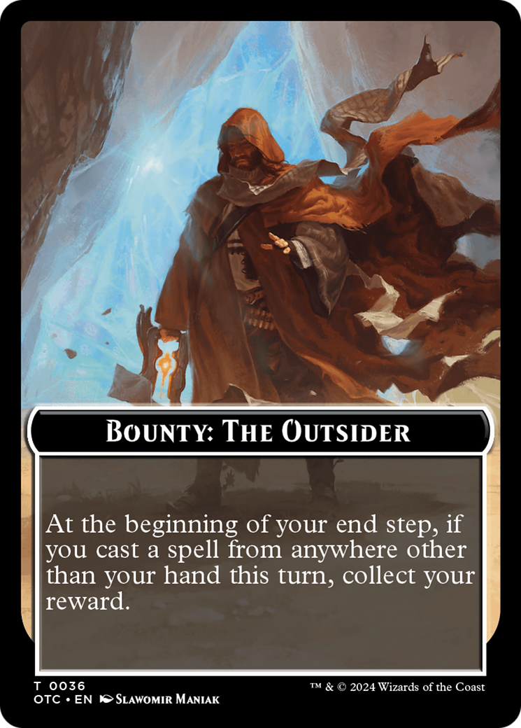Bounty: The Outsider // Wanted! (TOTC-036) - Outlaws of Thunder Junction Commander Tokens Foil-3
