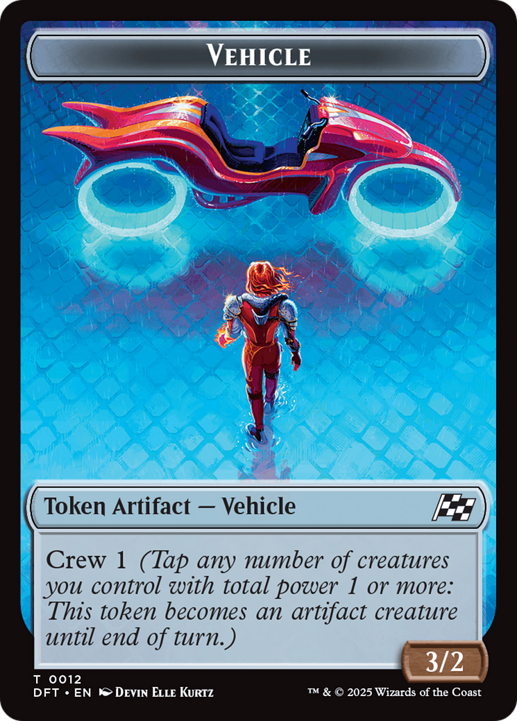 Vehicle // Pilot Double-Sided Token [Aetherdrift Tokens]-1