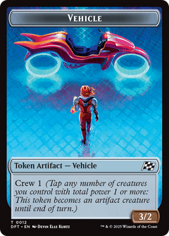 Emblem - Chandra, Spark Hunter // Vehicle Double-Sided Token [Aetherdrift Tokens]-2