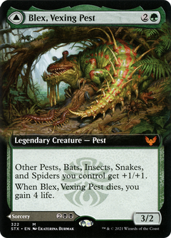 Blex, Vexing Pest // Search for Blex (Extended Art) [Strixhaven: School of Mages]-3