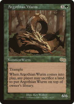 Argothian Wurm [Urza's Saga]-1