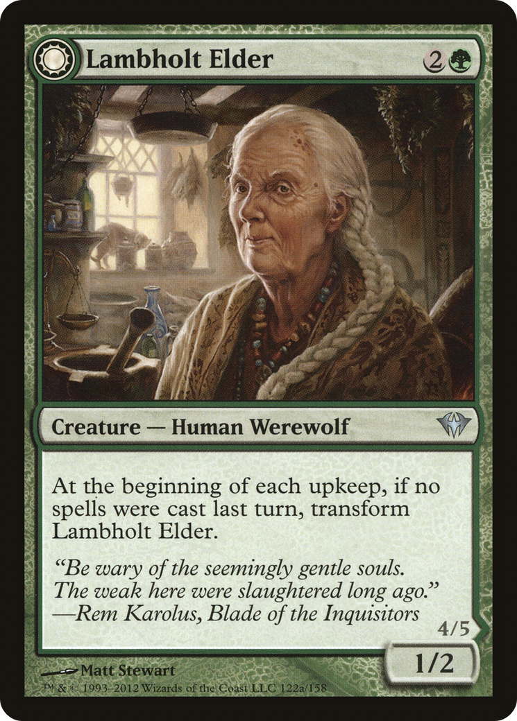 Lambholt Elder // Silverpelt Werewolf [Dark Ascension]-3