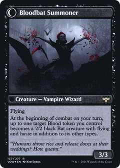 Voldaren Bloodcaster (PRE-137) - Innistrad: Crimson Vow Promos: (Double Faced Transform) Foil-2