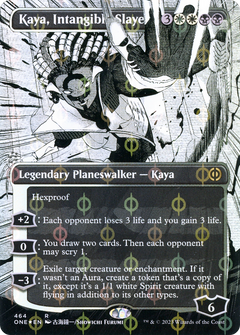 Kaya, Intangible Slayer (Borderless Manga Step-and-Compleat Foil) [Phyrexia: All Will Be One]-1