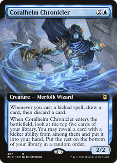 Coralhelm Chronicler (Extended Art) [Zendikar Rising]-1