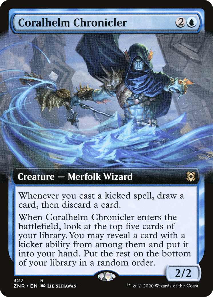 Coralhelm Chronicler (Extended Art) [Zendikar Rising]-1