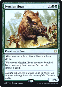Nessian Boar [Theros Beyond Death Prerelease Promos]-1