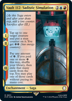 Vault 112: Sadistic Simulation (Surge Foil) (PIP-651) - Fallout Foil-1