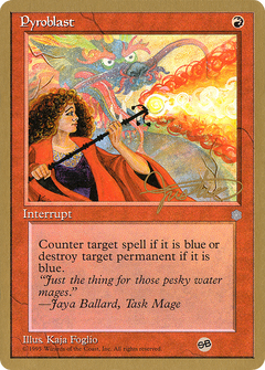 Pyroblast (Mark Justice) (SB) [Pro Tour Collector Set]-1