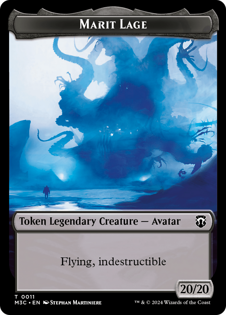 Marit Lage (Ripple Foil) // Sand Warrior Double-Sided Token [Modern Horizons 3 Commander Tokens]-1