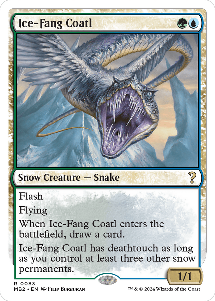 Ice-Fang Coatl (White Border) [Mystery Booster 2]-1
