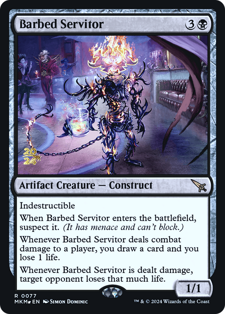 Barbed Servitor [Murders at Karlov Manor Prerelease Promos]-1