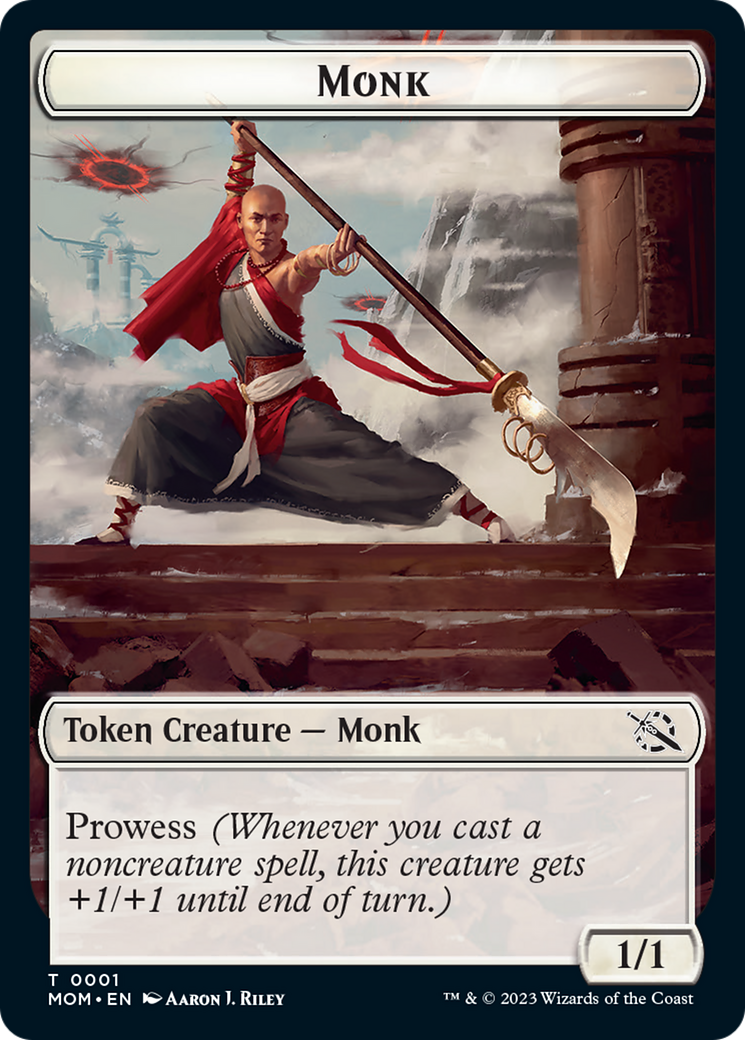 Monk // Knight Double-Sided Token [March of the Machine Tokens]-1