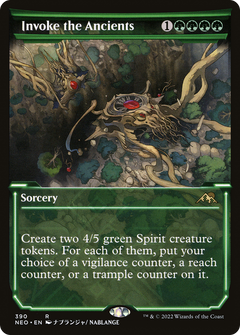 Invoke the Ancients (Showcase) (NEO-390) - Kamigawa: Neon Dynasty: (Showcase) Foil-1
