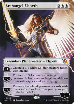 Archangel Elspeth (Borderless Alternate Art) [March of the Machine]-1