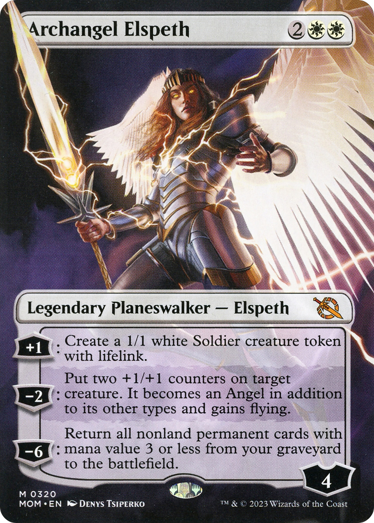 Archangel Elspeth (Borderless Alternate Art) [March of the Machine]-1