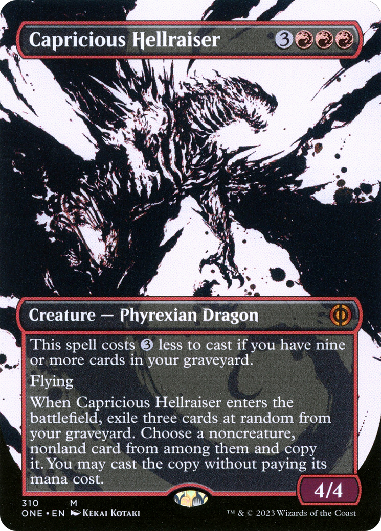 Capricious Hellraiser (Borderless Ichor) [Phyrexia: All Will Be One]-1
