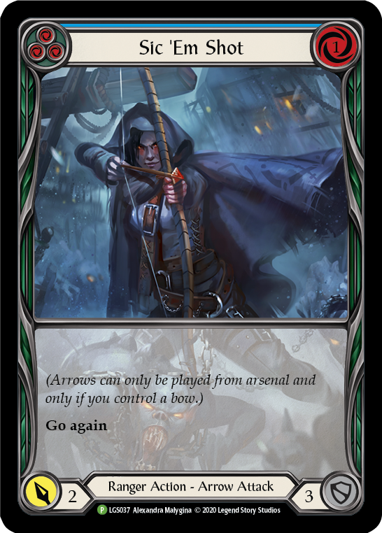 Sic 'Em Shot (Blue) [LGS037] (Promo)  Rainbow Foil-1
